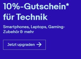 Ebay: 10 Prozent auf Technik von Lenovo, Samsung und anderen