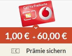 Gratis: 3 Monate Callya-Digital im Wert von 60 Euro & 1 Euro geschenkt