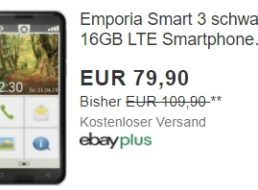 Ebay: Senioren-Smartphone “Emporia Smart 3” als B-Ware für 79,90 Euro