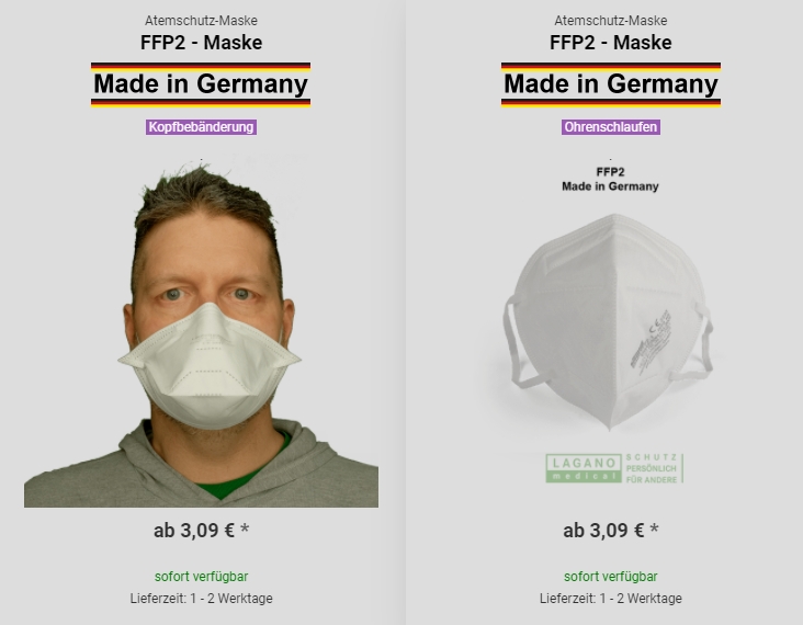 Exklusiv: FFP2-Masken "Made in Germany" mit 10 Prozent Extra-Rabatt