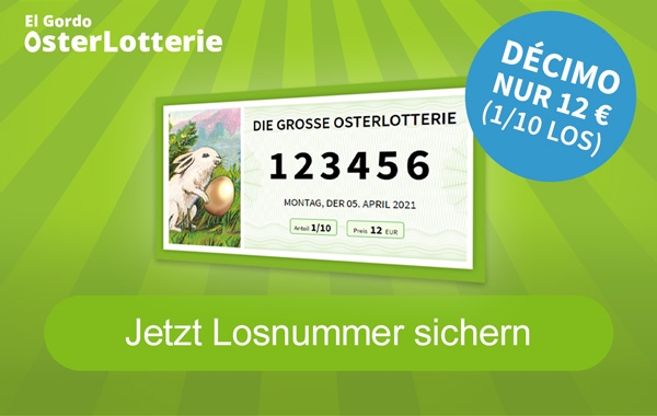 OsterLotterie 2021: Jedes dritte Los gewinnt, Lose ab 1 Euro