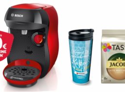 Ebay: Tassimo Happy mit TDiscs, Gutschein & Thermobecher für 29,99 Euro