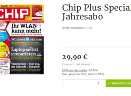 Chip Plus: Jahresabo mit 24 DVDs für 29,90 Euro