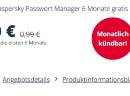 Gratis: “Kaspersky Passwort Manager” für 6 Monate zum Nulltarif