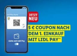 Lidl: 5 Euro Rabatt für Nutzung von “Lidl Pay”