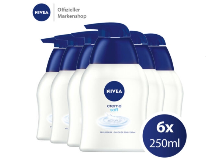 Nivea: Sechserpack Handseife für 12,99 Euro frei Haus