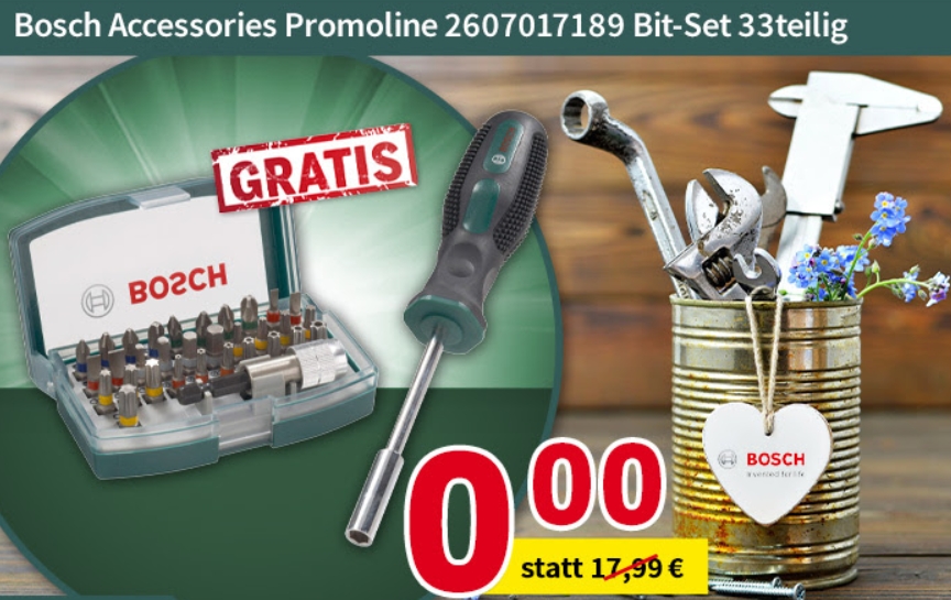 Gratis: Bosch-Bitset bei Völkner ab 79,99 Euro Warenwert geschenkt