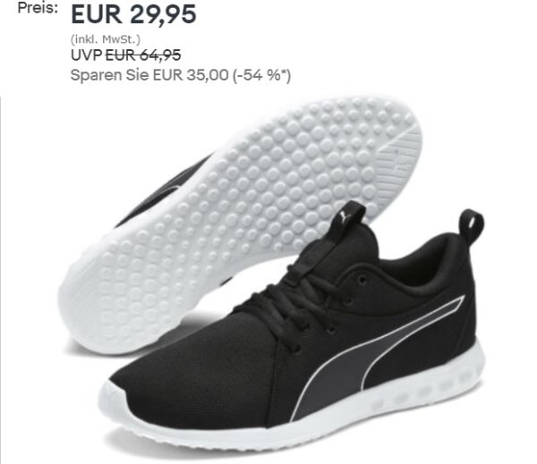 Puma: Laufschuhe via Ebay für 29,95 Euro frei Haus