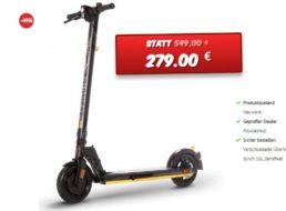 Dealclub: eScooter mit StVZO-Zulassung für 279 Euro