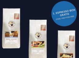Gratis: Erste von drei Espressoboxen für 0 Euro frei Haus