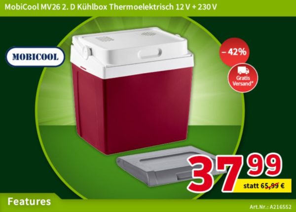 Völkner: Thermoelektrische Kühlbox für 37,99 Euro frei Haus