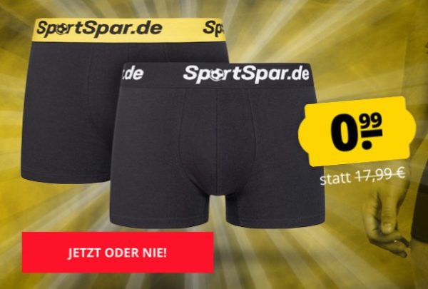 Sportspar: "Sparbuchse" in M bis 2XL für 99 Cent