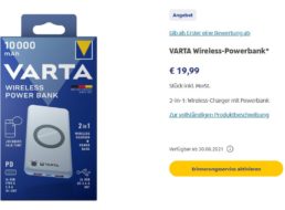 Aldi-Süd: “Varta Wireless-Powerbank” zum Bestpreis von 19,99 Euro