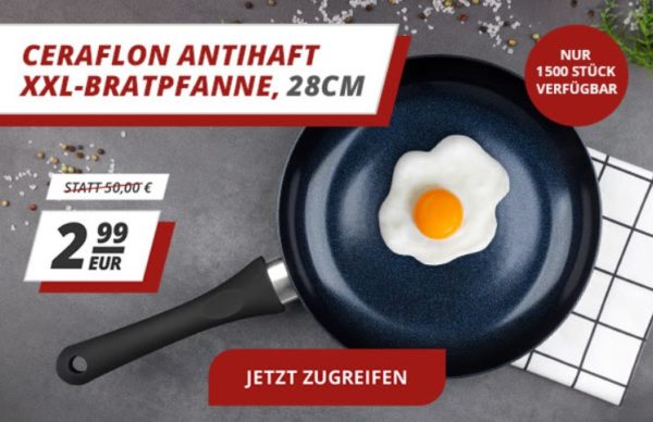 Druckerzubehoer.de: Antihaft-Bratpfanne für 2,99 Euro