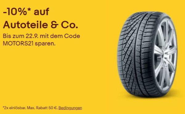 Ebay: Zehn Prozent Rabatt auf Autoteile & Co.