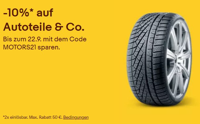 Ebay: Zehn Prozent Rabatt auf Autoteile & Co.