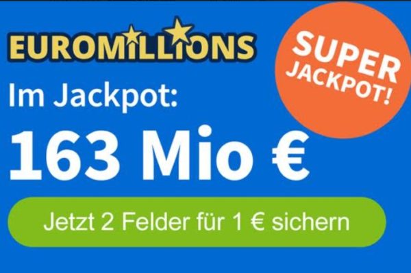 EuroMillions: Rabattierter Systemschein für Rekordjackpot von 163 Millionen