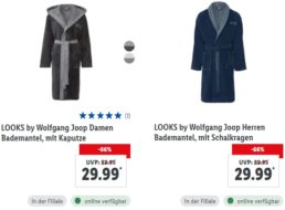 Lidl: Bademantel und mehr von “Looks by Wolfgang Joop”