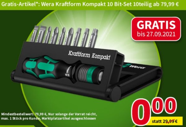 Völkner: Gratis-Bit-Set im Wert von 20 Euro ab 80 Euro Warenwert