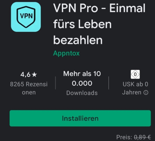 Gratis: App "VPN Pro" bei Google Play zum Nulltarif