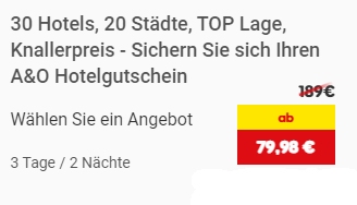 Netto Online: A&O-Hotelgutschein mit Flixbus-Coupon für 79,98 Euro