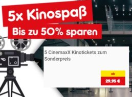 Netto Online: 5 Cinemaxx-Kinotickets für 29,95 Euro frei Haus