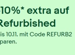 Ebay: 10 Prozent Rabatt auf B-Ware-Technik bis Mittwoch