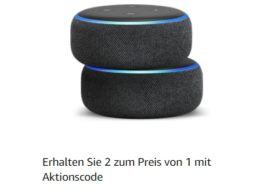 Echo Dot: Doppelpack für 39,98 Euro frei Haus via Gutschein