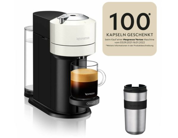 Nespresso: Kapselmaschine ENV120.W mit Gutschein und Thermobecher für 59,90 Euro