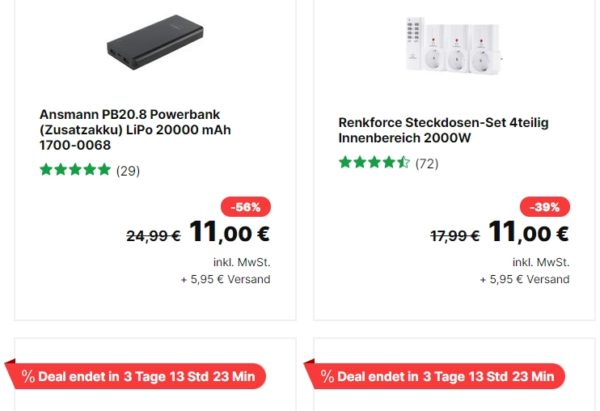Völkner: Elf-Euro-Schnäppchen bis zum 15. November