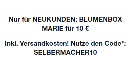 Blume 2000: "Blumenbox Marie" für 10 Euro frei Haus