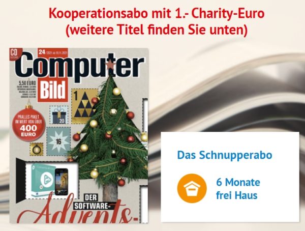 Knaller: "Computerbild mit DVD" im Halbjahresabo für 1 Euro