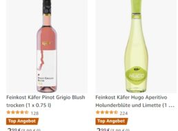 Amazon: Wein & Hugo von “Feinkost Käfer” zum Flaschenpreis von 2,99 Euro