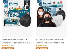 Amazon: FFP2-Masken “Made in Italy” mit Rabatt