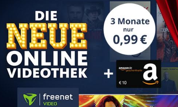 Gratis: Amazon-Gutschein über 10 Euro zu Freenet-Video für 99 Cent