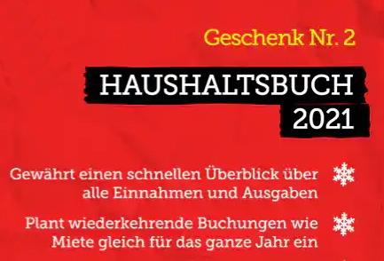 Gratis: Vollversion "Haushaltsbuch 2021" via Heise-Adventskalender