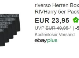 Riverso: Fünferpack Boxershorts via Ebay für 23,95 Euro