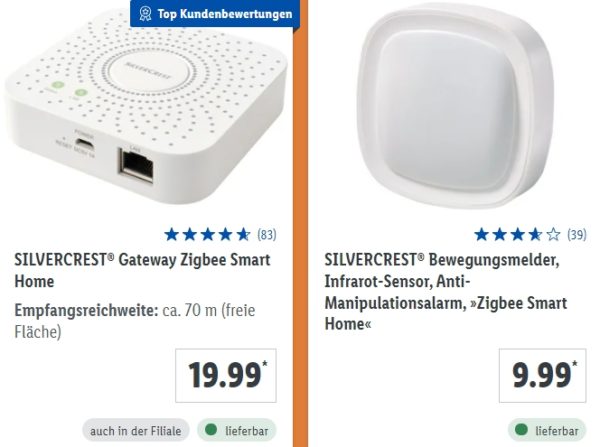 Lidl: Smart-Home-Spezial mit Zigbee-Support