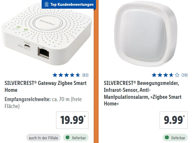 Lidl: Smart-Home-Spezial mit Zigbee-Support – | Steckdosen