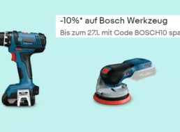 Bosch: Werkzeug-Rabatt von zehn Prozent via Ebay