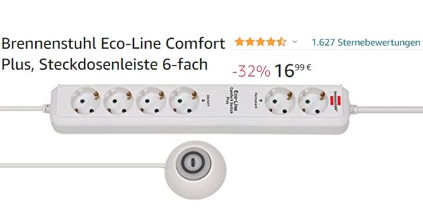 Brennenstuhl: Steckdosenleiste mit Fußschalter für 16,99 Euro