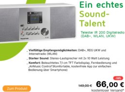 Völkner: DAB-Radio “Telestar IR 200” für 66 Euro frei Haus