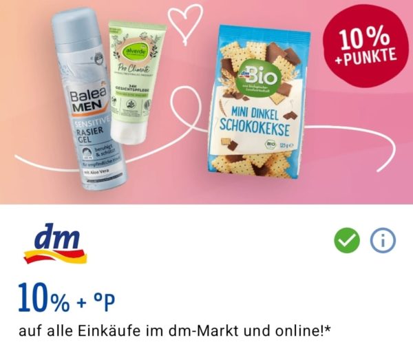 dm: 10 Prozent Rabatt via Payback bis Ende Januar