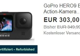 Ebay: “GoPro Hero9” als B-Ware für 303 Euro frei Haus