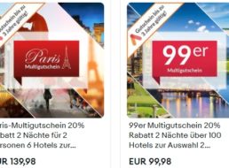 Ebay: Hotelgutscheine mit 20 Prozent Rabatt zum Valentinstag