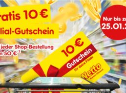 Gratis: Netto-Gutschein über 10 Euro ab 50 Euro Warenwert