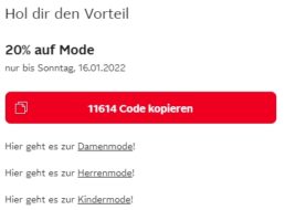 Otto: 20 Prozent Mode-Rabatt bis Sonntag Abend