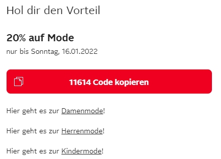 Otto: 20 Prozent Mode-Rabatt bis Sonntag Abend