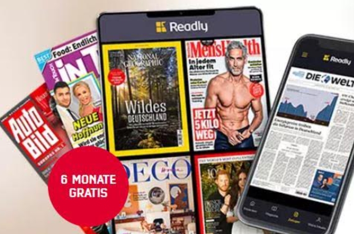 Gratis: Sechs Monate Zeitschriftenflat "Readly" zum Nulltarif