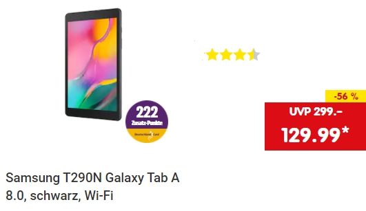Netto: Samsung T290N Galaxy Tab für 129,99 Euro frei Haus